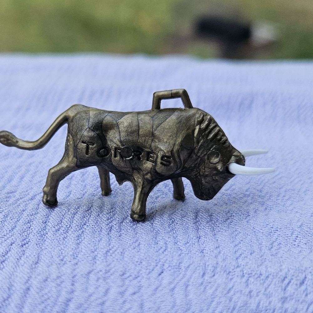 Torres Gold Plastic Bull Charm for Crafting or Collecting Sangre de Toro